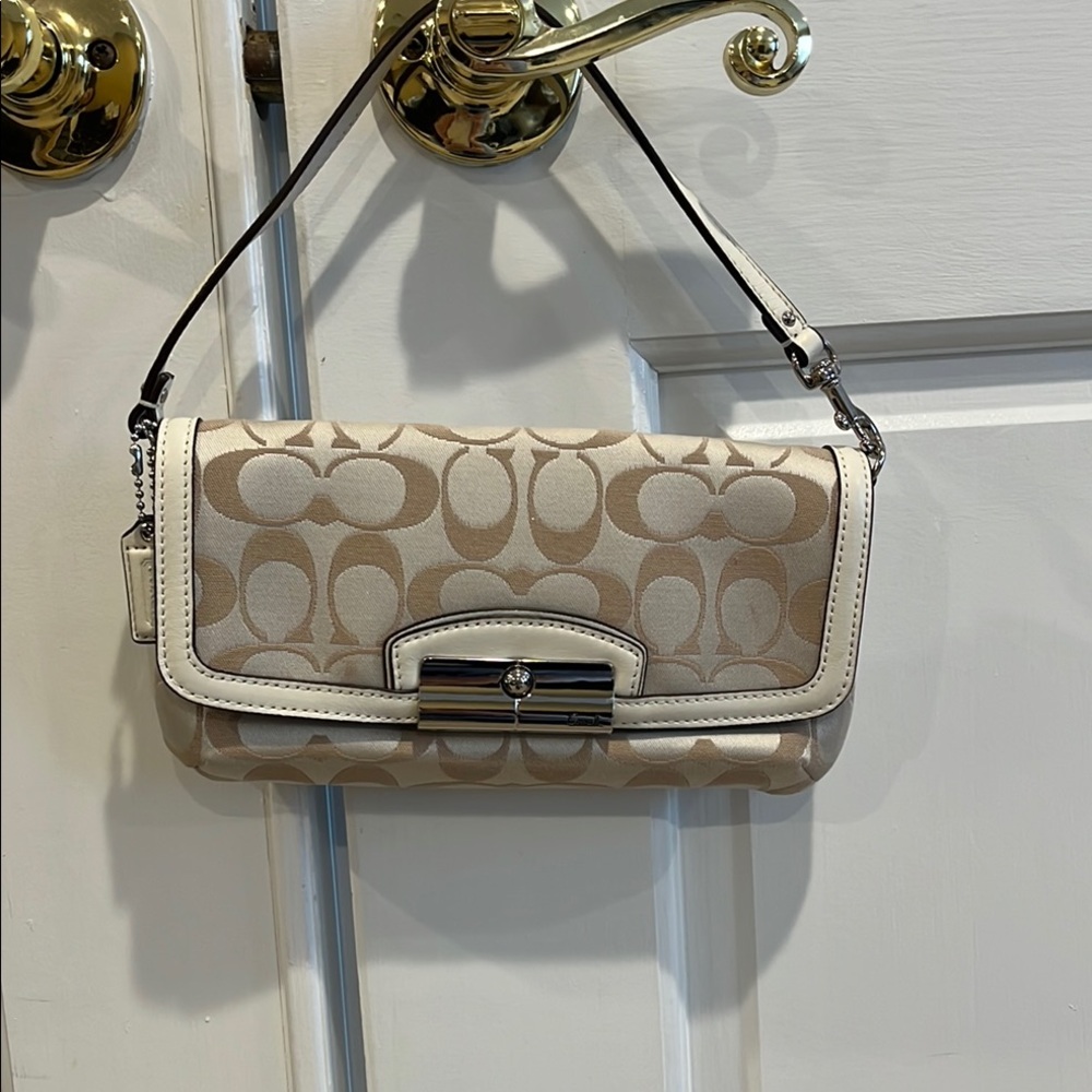 Coach Beige and White Women's Bag